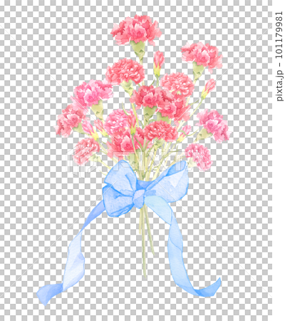 水彩で描いたカーネーションの花束 水彩で描いたカーネーションの花束 101179981