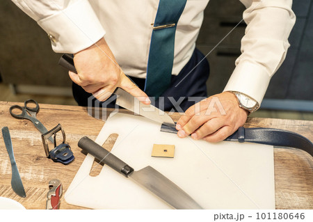 trim the belt in your pants 101180646