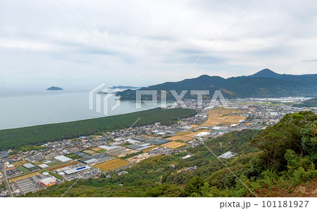 佐賀 鏡山展望台から虹の松原を望む 佐賀 鏡山展望台から虹の松原を望む 101181927