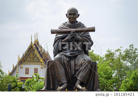 Reverend Father To or Luang Por Tho at Wat Rakhang Kositaram Woramahawihan at Bangkok in Thailand 101185421