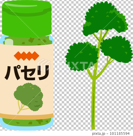 jar of dried parsley 101185594