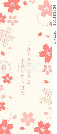 桜の花のパターンテンプレート 101185604
