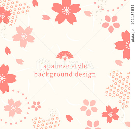 桜の花のパターンテンプレート 桜の花のパターンテンプレート 101185651
