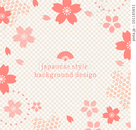 桜の花のパターンテンプレート 桜の花のパターンテンプレート 101185651