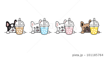 dog vector french bulldog icon boba tea bubble milk tea drink coffee puppy pet character cartoon symbol tattoo stamp scarf illustration design isolated dog vector french bulldog icon boba tea bubble milk tea drink coffee puppy pet character cartoon symbol tattoo stamp scarf illustration design isolated 101185764