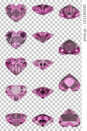 Heart-shaped pink tourmaline made with 3DCG Heart-shaped pink tourmaline made with 3DCG 101186080