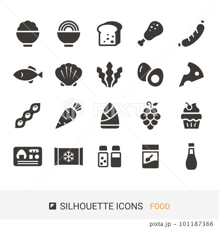 商品アイコン　食品　シルエットアイコン 101187366