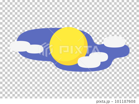 夜空の満月と雲 夜空の満月と雲 101187608