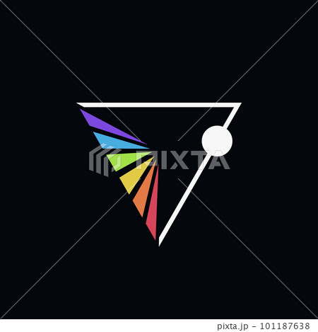 a white light through prism dispersion icon a white light through prism dispersion icon 101187638