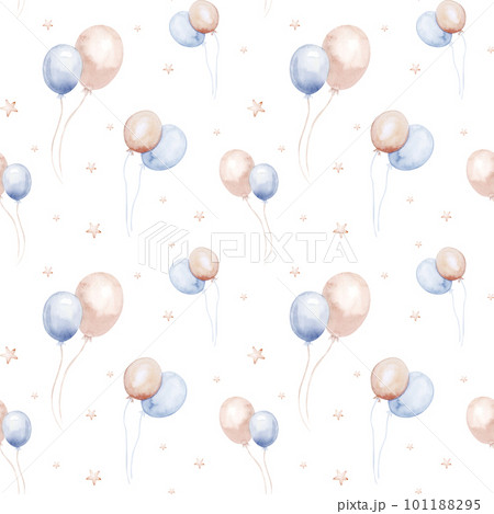 Watercolor newborn baby boy seamless pattern babies boy. Birthday blue background teepee new born baby and pregrand women Watercolor newborn baby boy seamless pattern babies boy. Birthday blue background teepee new born baby and pregrand women 101188295