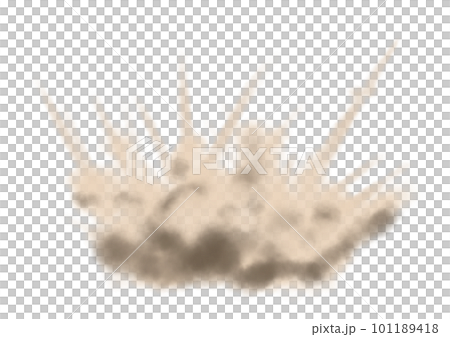 筆タッチの戦隊モノの爆破シーンの煙イラスト 101189418