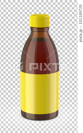 Glass bottle with cough syrup Glass bottle with cough syrup 101189720