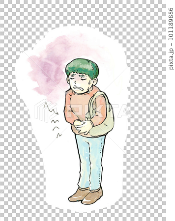 胃痛的女人的插圖 胃痛的女人的插圖 101189886