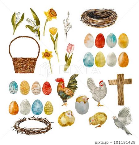 Cross crown Easter egg nest flower basket Cross crown Easter egg nest flower basket 101191429