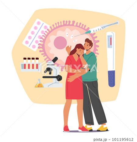 Unhappy Couple Pondering Artificial Insemination As A Solution For Their Infertility Issues. Sadness And Frustration 101195612
