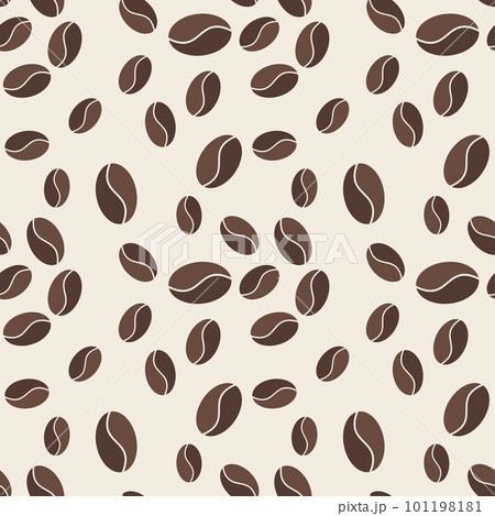 Seamless pattern with coffee beans - vector background Seamless pattern with coffee beans - vector background 101198181