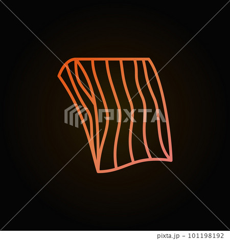 Salmon or trout fillet vector creative outline icon 101198192