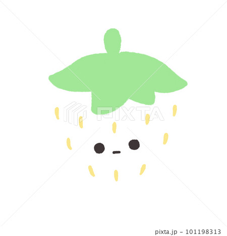 Hand-drawn Cute White strawberry, Cute fruit character design in doodle style Hand-drawn Cute White strawberry, Cute fruit character design in doodle style 101198313