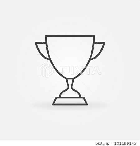Cup outline vector icon. Trophy or Award concept line sign 101199145