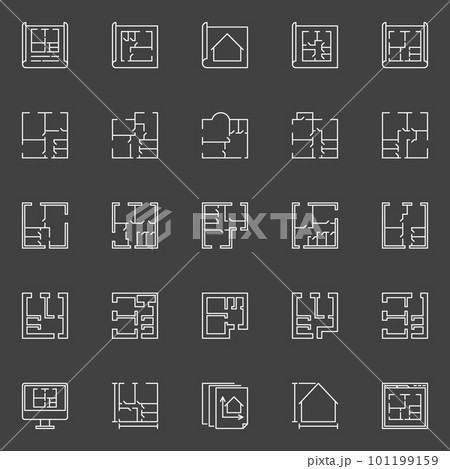 Floor plan iconsのイラスト素材 [101199159] - PIXTA