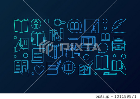 Literature vector blue vector illustration 101199971