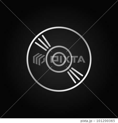 Compact disc icon in thin line style. Vector CD sign 101200365