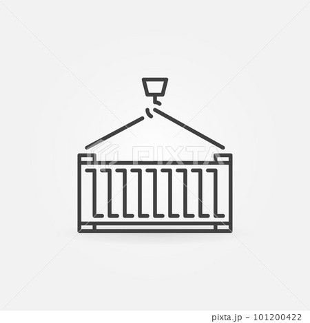 Cargo container vector icon or sign Cargo container vector icon or sign 101200422