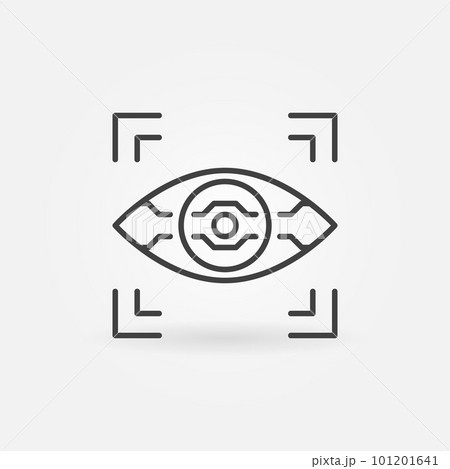 AI Eye vector icon in thin line style 101201641