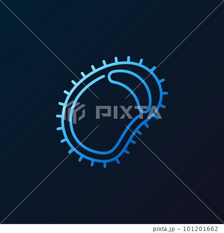 Bacteria vector blue microbiology concept...のイラスト素材 [101201662] - PIXTA