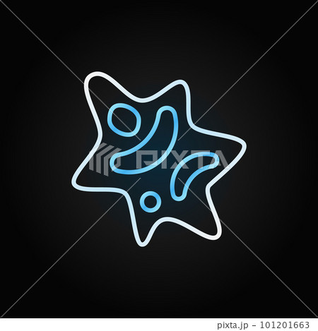 Bacteria vector blue simple concept icon in outline style 101201663