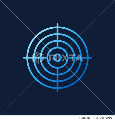 Crosshair vector blue icon in outline style Crosshair vector blue icon in outline style 101201899