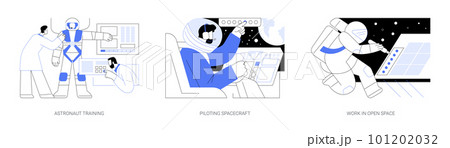 Astronautics abstract concept vector illustrations. Astronautics abstract concept vector illustrations. 101202032