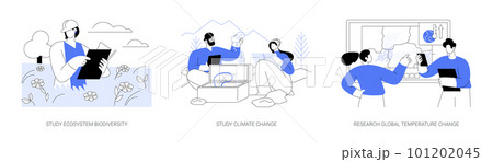 Climate studies abstract concept vector illustrations. 101202045