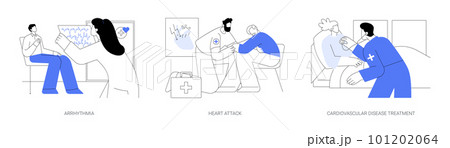 Cardiovascular disease abstract concept vector illustrations. Cardiovascular disease abstract concept vector illustrations. 101202064