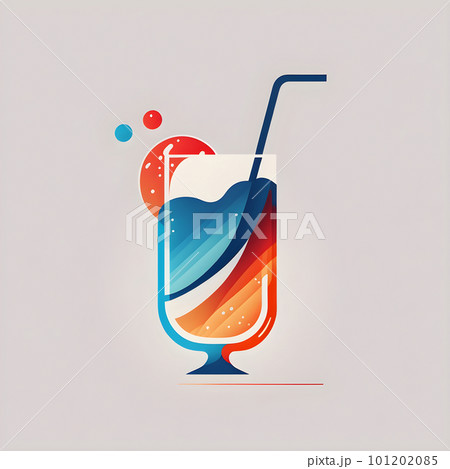 Cold summer cocktail, ice tea or mocktail drink 101202085