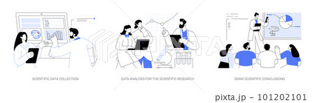 Laboratory experiment abstract concept vector illustrations. 101202101