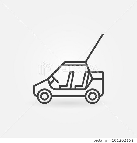 Buggy Vehicle vector concept icon in outline style 101202152