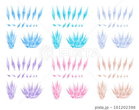 アンモニウムの結晶のイラスト素材セット 101202398
