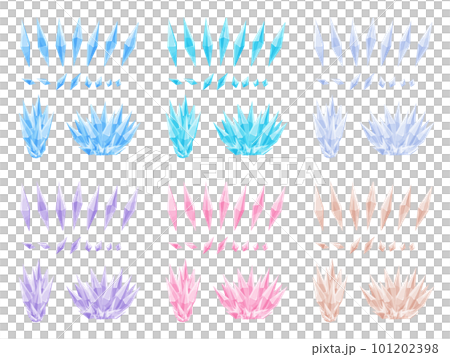 アンモニウムの結晶のイラスト素材セット 101202398
