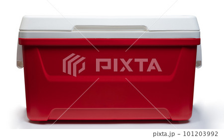 Closed red plastic thermo refrigerator Closed red plastic thermo refrigerator 101203992