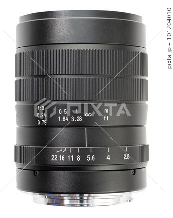 Generic photo camera lens isolated on white background 101204010
