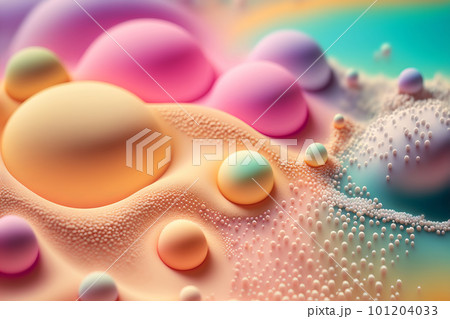 Fantastic Colorful sand background with abstract shapes. Generative AI illustration 101204033
