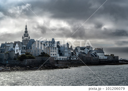 City Of Roscoff At The Finistere Atlantic Coast In Brittany, France City Of Roscoff At The Finistere Atlantic Coast In Brittany, France 101206079