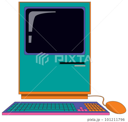 Retro computer device isolated 101211796
