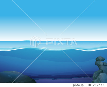 Nature underwater blue clear water background 101212443