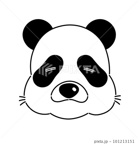 眠たそうな目のパンダの顔 101213151