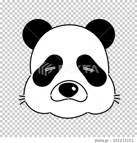眠たそうな目のパンダの顔 101213151