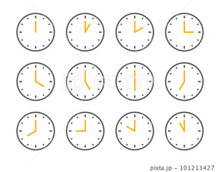 時計アイコンセット ベクターイラスト 101213427