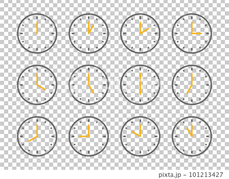 時計アイコンセット ベクターイラスト 101213427