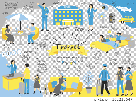 旅行を楽しむ人達 101213547